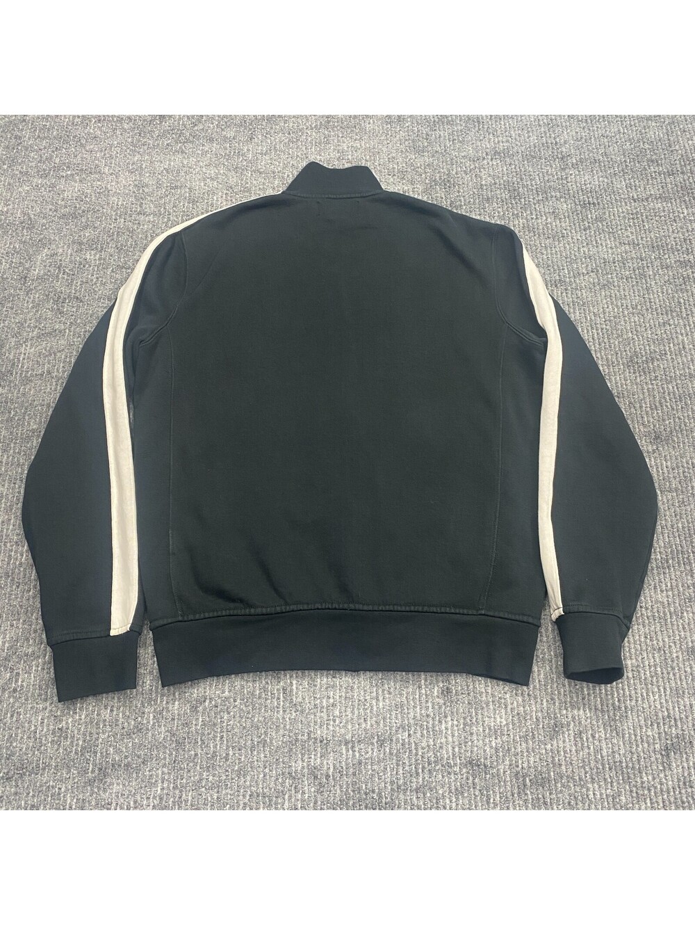 Vintage Polo Ralph Lauren Full Zip Track Jacket Mens M Black White Oreo Stripe - Picture 3 of 10